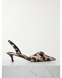 Givenchy - Voyou Buckled Printed Calf Hair Slingback Pumps - Lyst