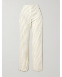 JW Anderson - Hose Mit Geradem Bein Aus Gestreiftem Drillich Aus Einer Wollmischung - Lyst