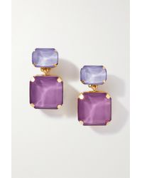 Roxanne Assoulin - Maxi Gum Drop Gold-tone Crystal Clip Earrings - Lyst