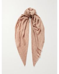 Saint Laurent - Printed Modal And Cashmere-Blend Twill Scarf - Lyst