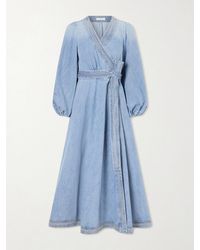 Zimmermann - Indra Denim Midi Dress - Lyst