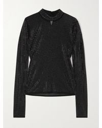 Jonathan Simkhai - Desirae Crystal-Embellished Tulle Turtleneck Top - Lyst