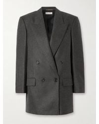 Saint Laurent - Double-Breasted Cashmere-Twill Blazer - Lyst