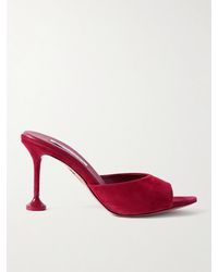 Aquazzura - Bisous 85 Suede Mules - Lyst
