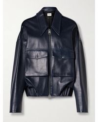 KHAITE - Owey Oversized Leather Bomber Jacket - Lyst
