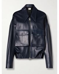 KHAITE - Owey Oversized Leather Bomber Jacket - Lyst