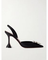 AMINA MUADDI - Begum 70mm Embellished Slingback Heels - Lyst