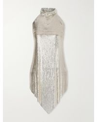 Stella McCartney - Open-Back Chainmail Halterneck Blouse - Lyst