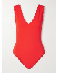 Marysia Swim - Charleston Scalloped Seersucker Swimsuit - Lyst