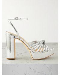 Loeffler Randall - Rivka Mirrored-Leather Platform Sandals - Lyst