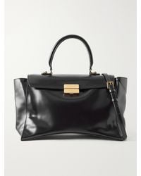 Balenciaga - Hourglass Avenue Medium Leather Top-Handle Bag - Lyst
