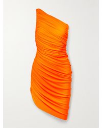 Norma Kamali - Diana One Shoulder Ruched Dress - Lyst