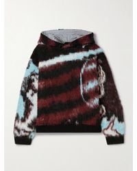 Aztech Mountain - Off Piste Shell-Trimmed Printed Fleece Hoodie - Lyst