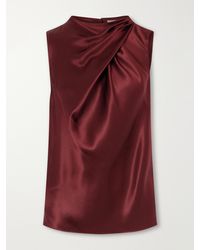 Gabriela Hearst - Melina Draped Silk-Satin Blouse - Lyst
