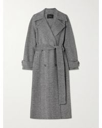 JOSEPH - Navarre Belted Herringbone Wool Coat - Lyst