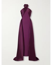 Solace London - Rumi Halterneck Crepe Gown - Lyst