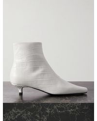 TOTEME - Net Sustain The Croco Slim Croc-Effect Leather Ankle Boots - Lyst