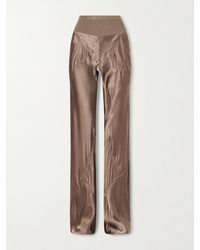 Rick Owens - Bias Satin Flared Pants - Lyst