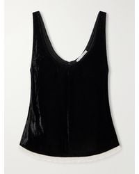 Maria McManus - Lace-Trimmed Velvet Cami - Lyst