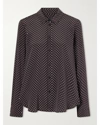 Nili Lotan - Gaia Polk-Dot Silk-Crepe De Chine Shirt - Lyst