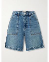 FRAME - The Utility Organic Denim Shorts - Lyst