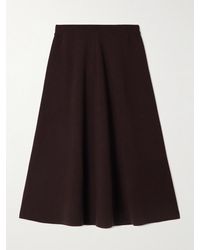 Allude - Wool And Cashmere-Blend Midi Skirt - Lyst