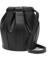 Low Classic Leather Bucket Bag - Black