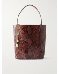 Chloé - Spin Embellished Snake-Effect Leather Tote - Lyst