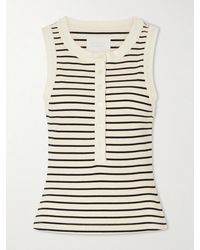 Citizens of Humanity - Caralyn Striped Ribbed Cotton-Blend Tank - Lyst