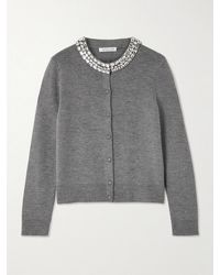 Veronica Beard - Daro Crystal-Embellished Wool Cardigan - Lyst