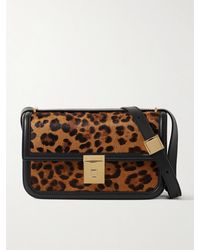 DeMellier London - Sac Porté Épaule En Cuir Et En Façon Poulain À Imprimé Léopard Et À Finitions En Cuir Paris - Lyst