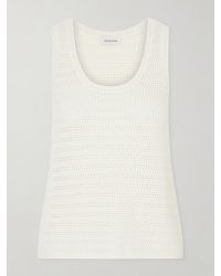 Anine Bing - Arie Open-Knit Cotton-Blend Tank - Lyst
