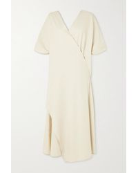 Baserange - Venn Wrap-effect Draped Silk Maxi Dress - Lyst