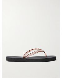 Loeffler Randall - Taryn Crystal-Embellished Pvc Flip Flops - Lyst