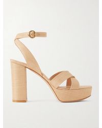 Gianvito Rossi - Sabrina Haiti 70 Raffia Platform Sandals - Lyst