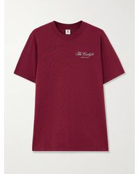 Sporty & Rich - The Carlyle Printed Cotton-Jersey T-Shirt - Lyst