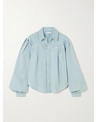 Mother - The Rhapsody Exes Pleated Denim Shirt - Lyst