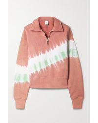 RE/DONE + Hanes 70s Tie-dyed Cotton-jersey Sweatshirt - Orange