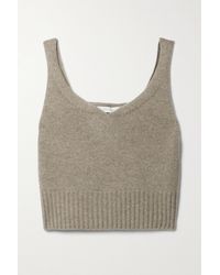 Low Classic Cropped Wool And Cashmere-blend Tank - Grey