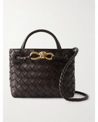 Bottega Veneta - Mini Andiamo Intrecciato Leather Tote - Lyst