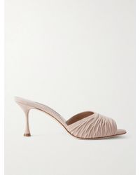Manolo Blahnik - Pirua 70 Suede Mules - Lyst