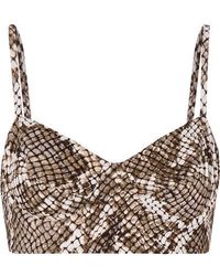 Norma Kamali Bikini-oberteil Mit Schlangenprint - Mettallic