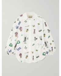 ALÉMAIS - Anouk Colantoni Play Hemd Aus Leinen Mit Stickereien - Lyst
