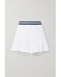 The Upside - Ace Jaynee Striped Pleated Ribbed Stretch-jersey Tennis Skirt - Lyst