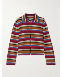 Bode - Starkey Striped Cotton Cardigan - Lyst
