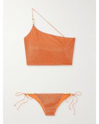 Oséree - Glazed Lumière One-Shoulder Metallic Bikini - Lyst