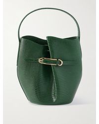Liffner - Beuteltasche Aus Leder Mit Eidechseneffekt - Lyst