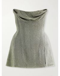Wiederhoeft - Ivy Strapless Bead-Embellished Satin Mini Dress - Lyst