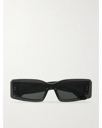 Alaïa - Rectangular-Frame Textured-Acetate Sunglasses - Lyst