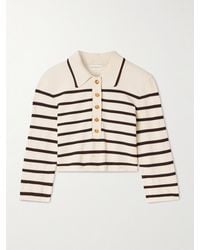 Zimmermann - Illuminate Cropped Striped Knitted Sweater - Lyst